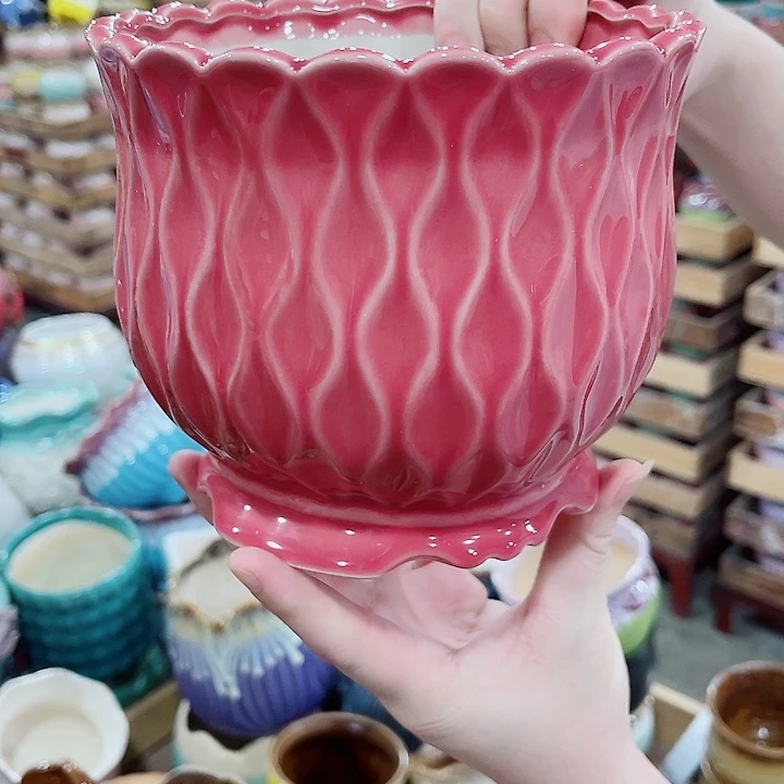 有孔，凑10元包邮陶瓷花盆发货！