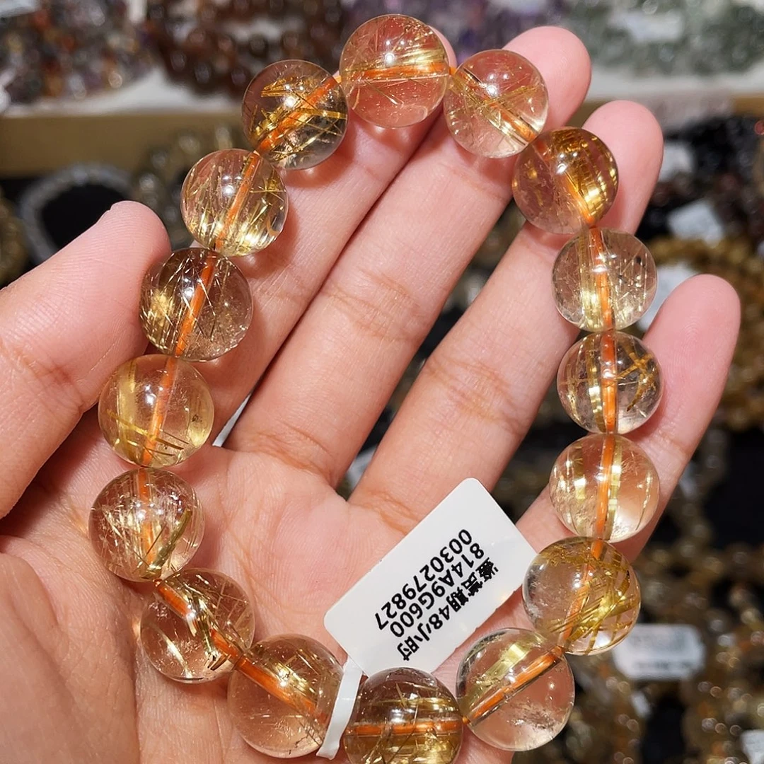 手链未镶嵌发晶钛晶顺发13.7mm