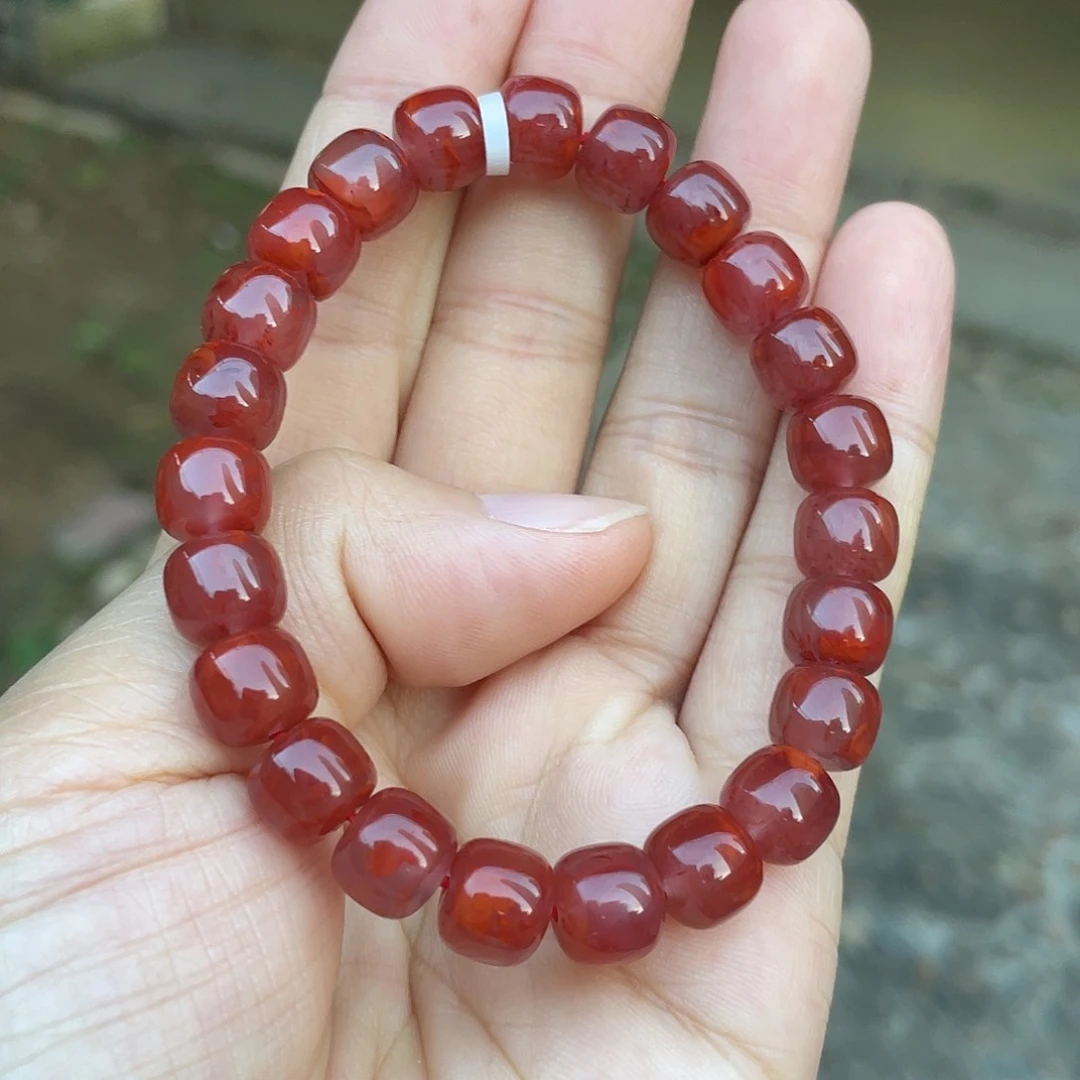 未镶嵌手串8南红玛瑙