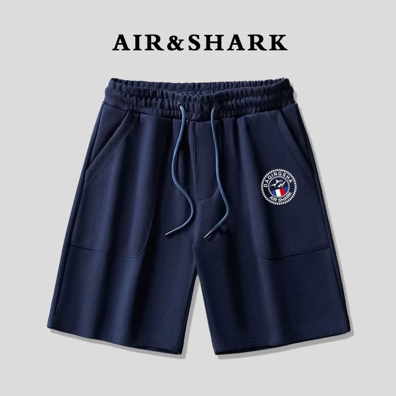 AIR SHARK鲨鱼重磅短裤男休闲百搭2025年夏季潮牌宽松运动五分裤