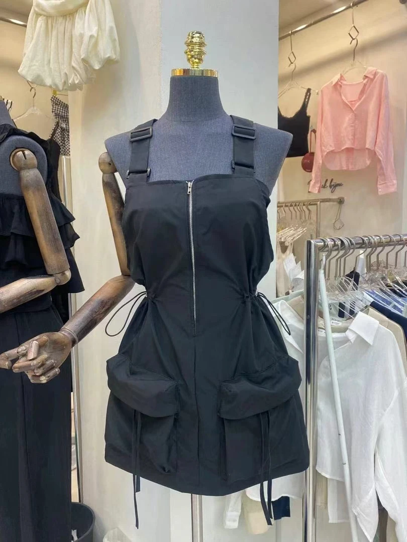 韩国东大门正品夏季新款休闲百搭背带裙