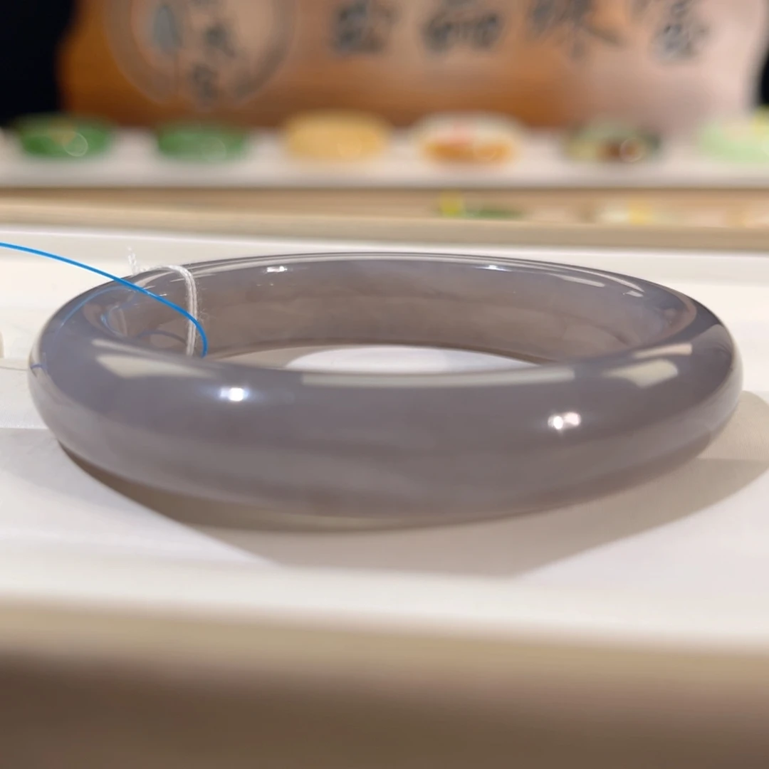 和田玉未镶嵌手镯  「香芋紫」