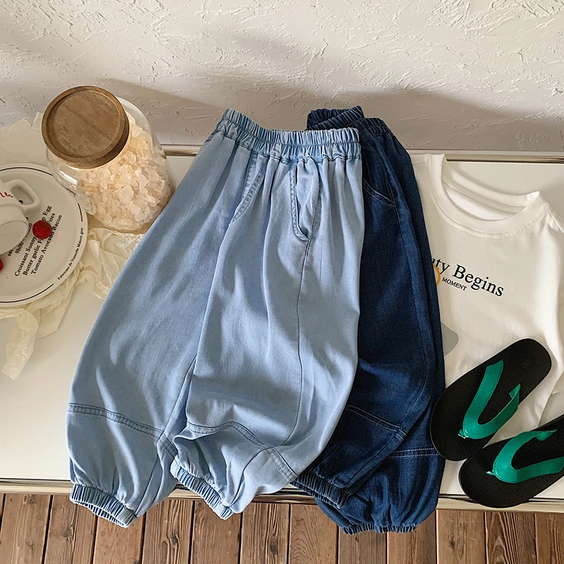 kkMY9933儿童牛仔裤2025夏季新款童装男童韩版洋气时尚休闲长裤