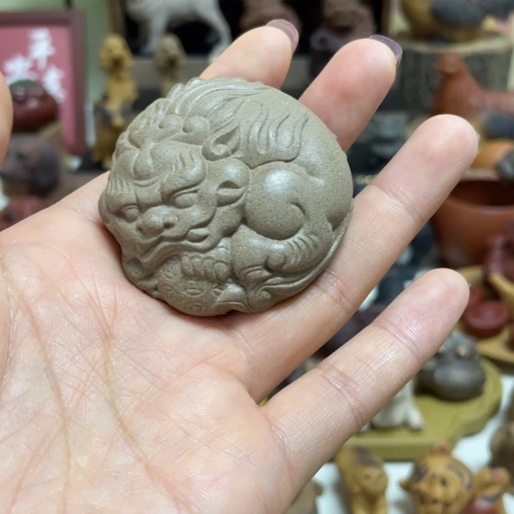 茶宠紫砂紫砂貔貅盖置