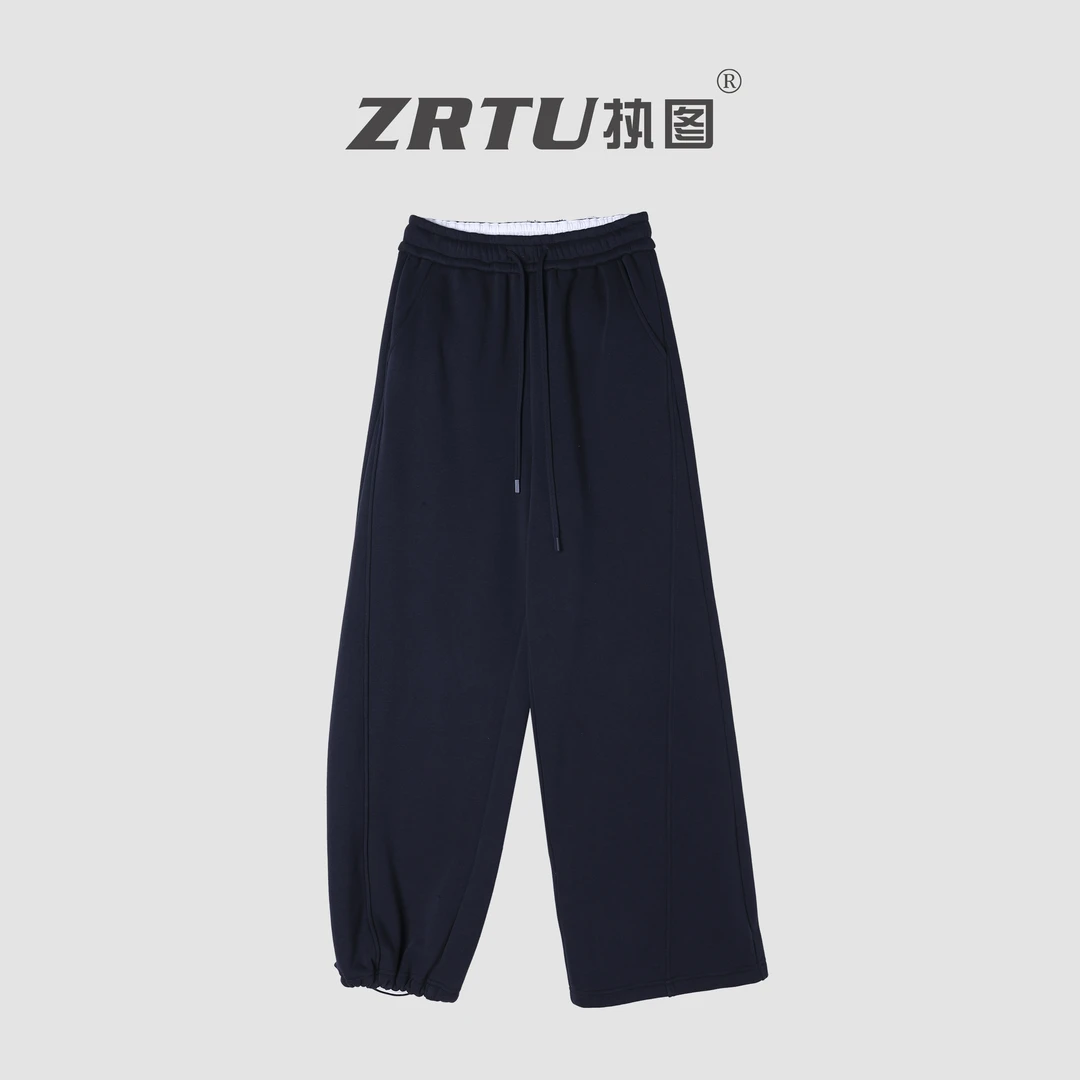 ZRTU/执图抽绳卫裤女2025秋冬新款宽松阔腿束脚裤百搭显瘦运动裤