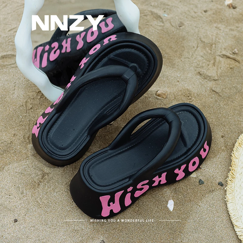 EVA人字厚底拖鞋2025新款人字女拖踩屎感沙滩夹脚人字拖女夏外穿