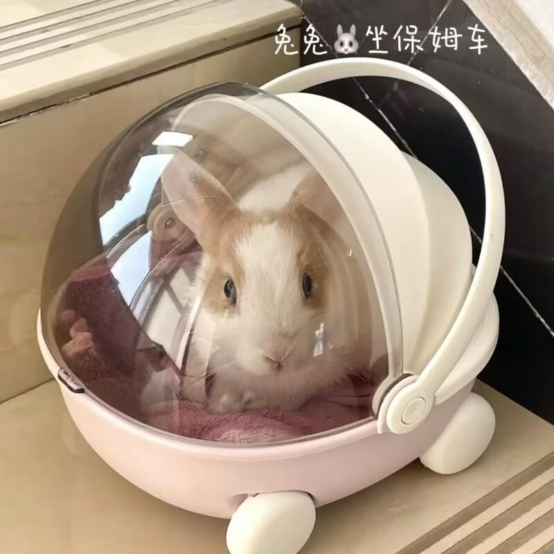 兔兔外出笼四季通用小兔子睡觉小窝宠物侏儒兔外出手提侏儒兔笼子