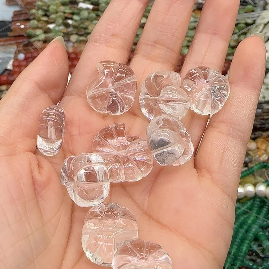 合金玛瑙/玉髓珠宝半成品白水晶螺一颗混发不挑