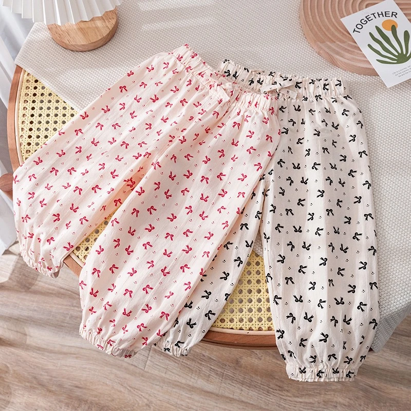 1-6灯笼裤宽松薄款岁空调防蚊裤夏季夏装女宝宝儿童女童九分裤潮