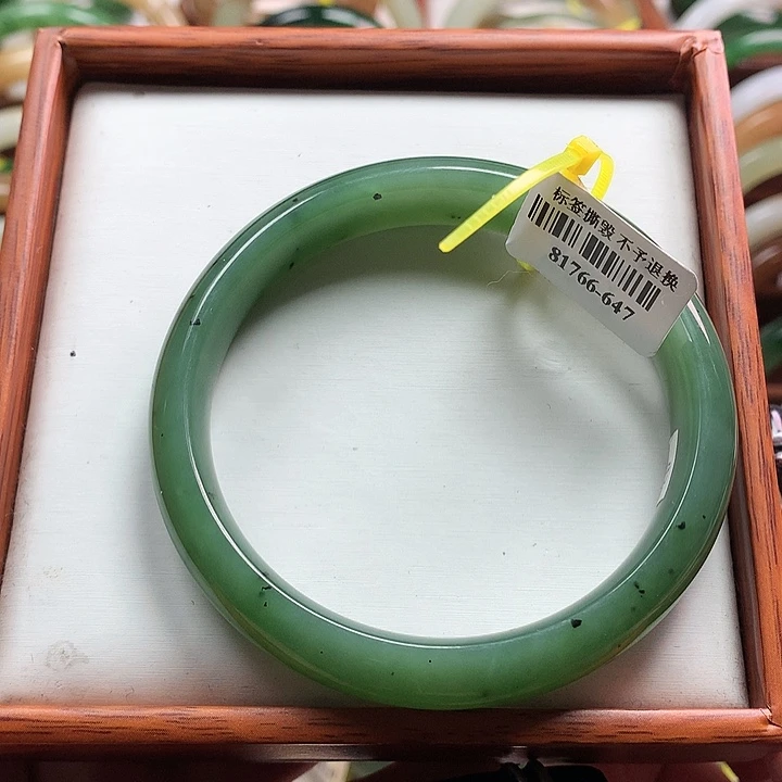 和田玉手镯未镶嵌57-58