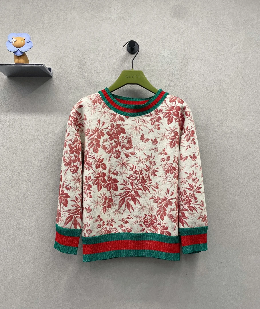 99新 GUCCI/古驰 花卉印花套头长袖/尺码xxs（胸围约96）/FH003130