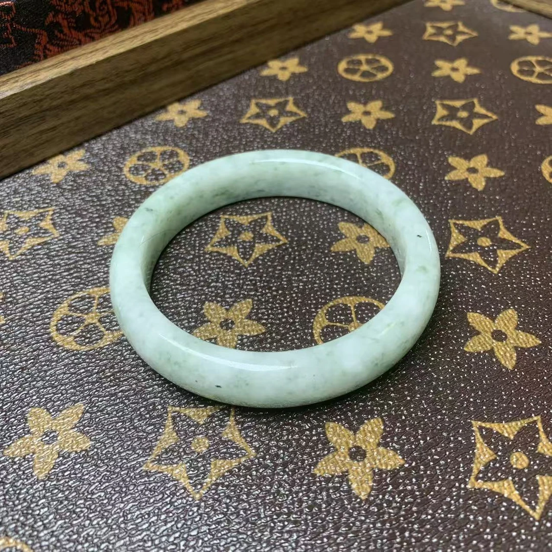 【精品蓝田玉】60+小油翠扁圆条  天然玉石 33（默认微瑕）