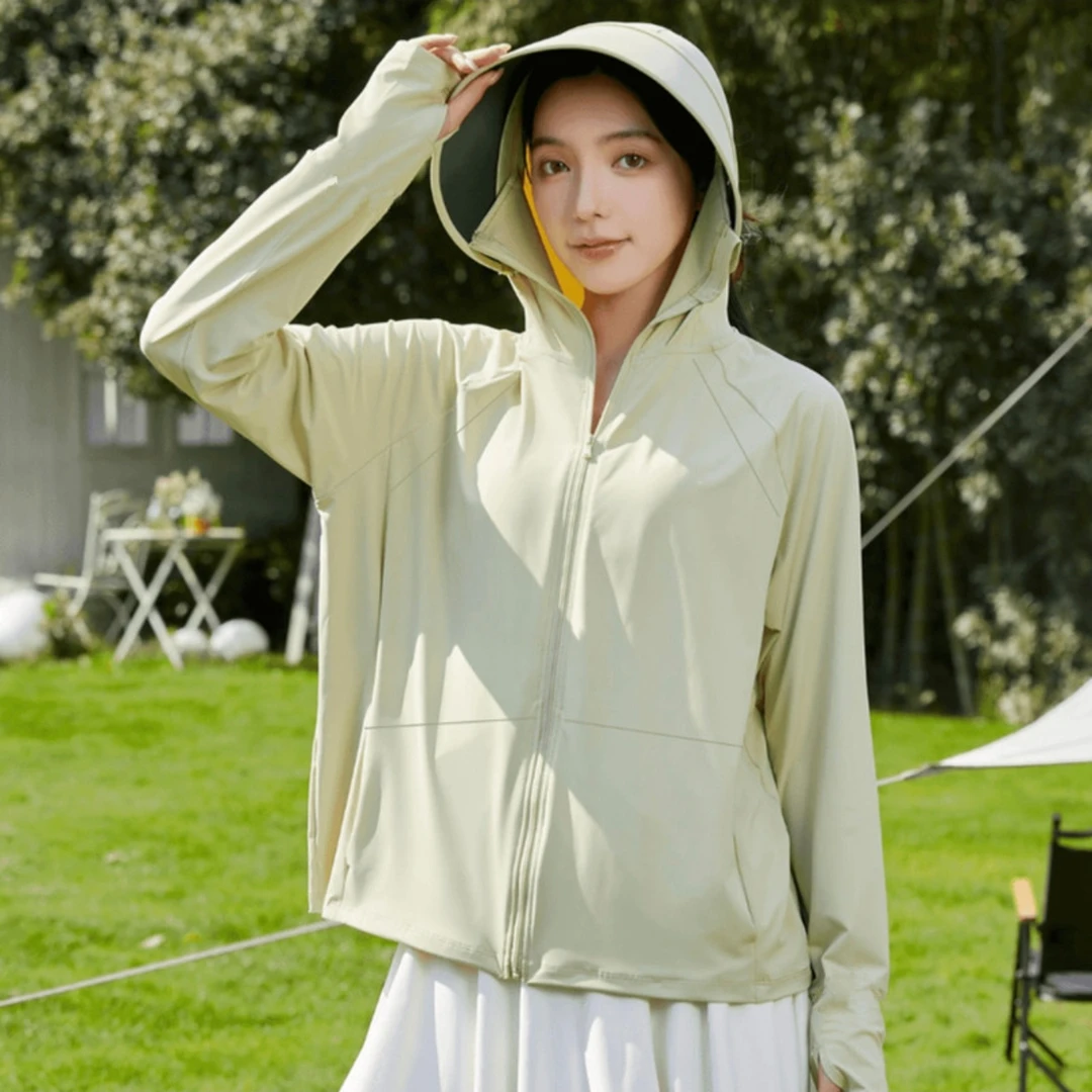 防晒衣女2025冰丝新款夏季户外原纱防紫外线轻薄外套防晒服