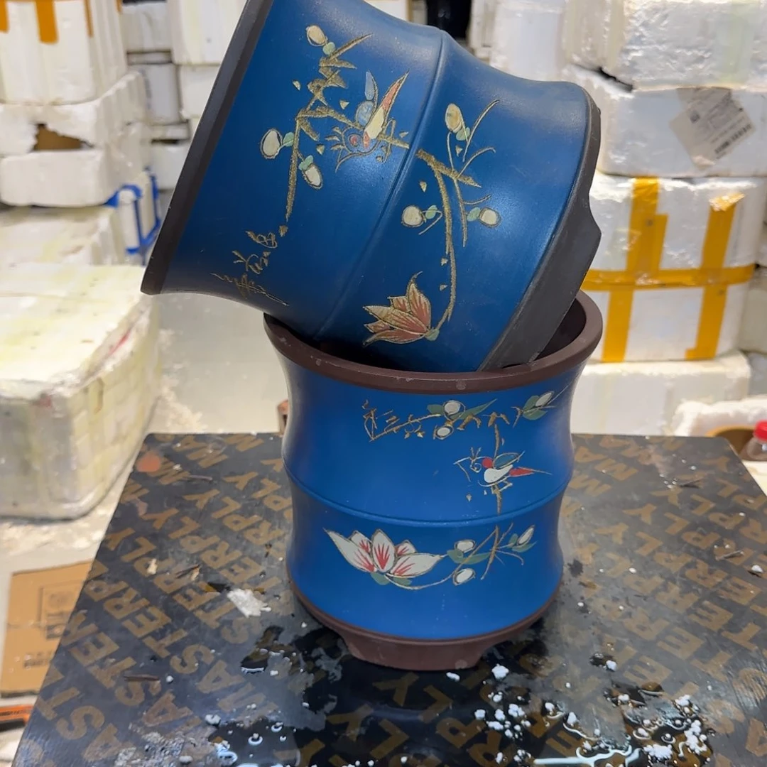 紫砂花盆口径15.18口径