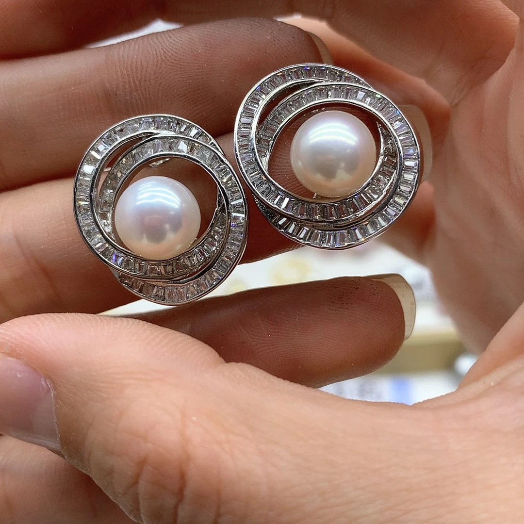 淡水珍珠耳饰未镶嵌