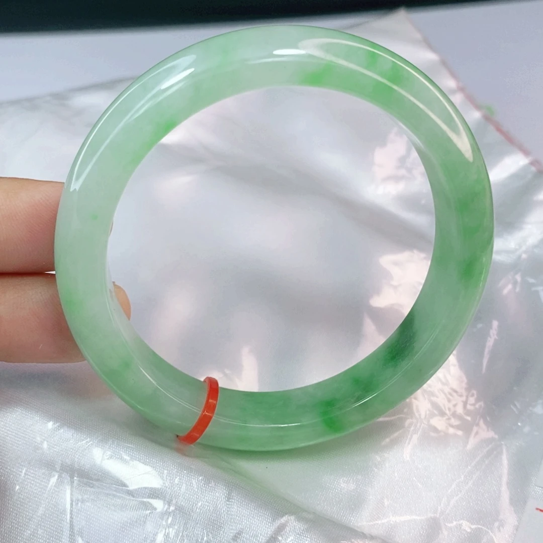 翡翠手镯未镶嵌54 天然缅甸a货翡翠