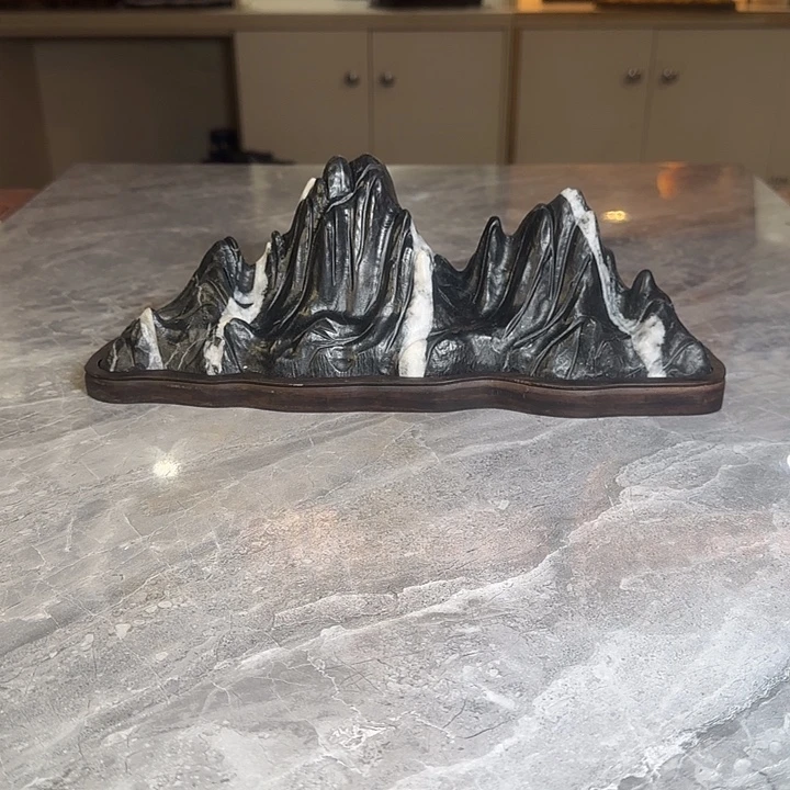 迷***雾奇石茶宠鱼缸文房摆件