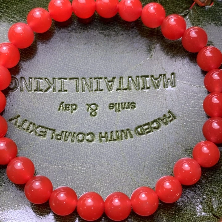 南红玛瑙保山南红三眼井单圈未镶嵌