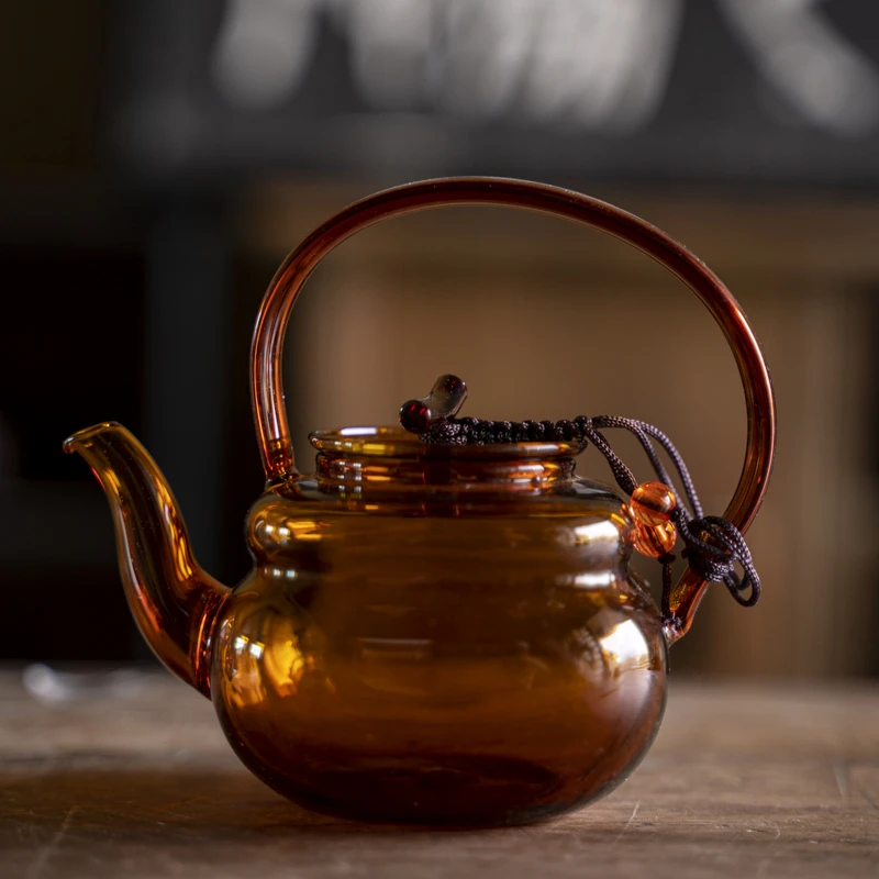【见珊】可煮水琥珀色提梁壶200CC（Q0160） 口径40mm*60mm