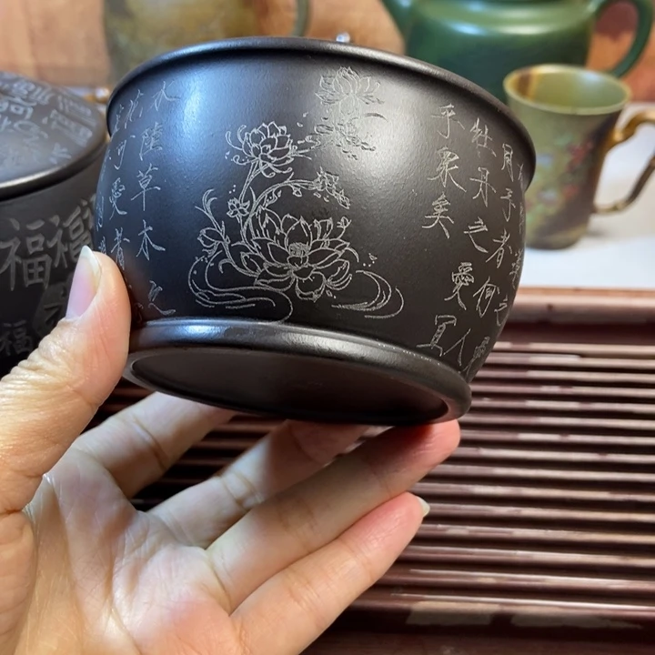 紫砂茶壶秋*获紫砂全手工