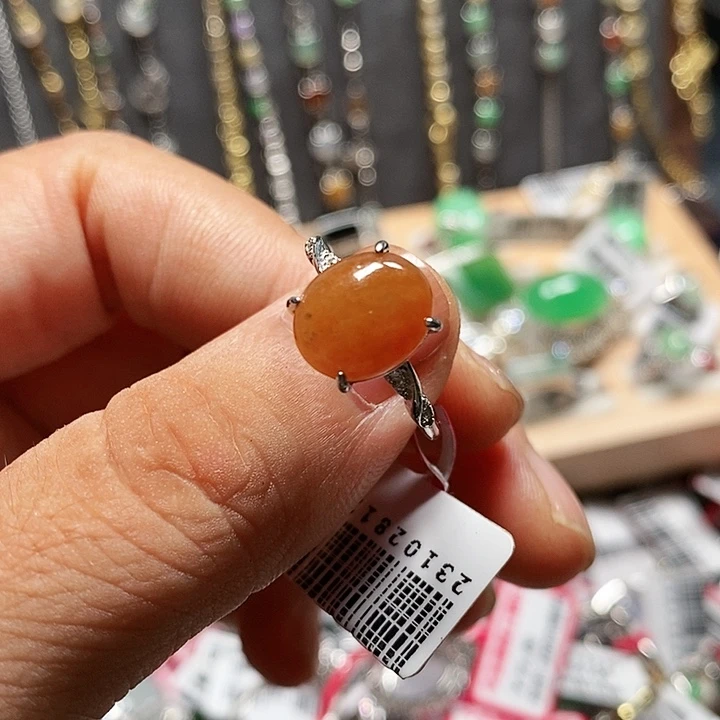 翡翠戒指银S925镶嵌