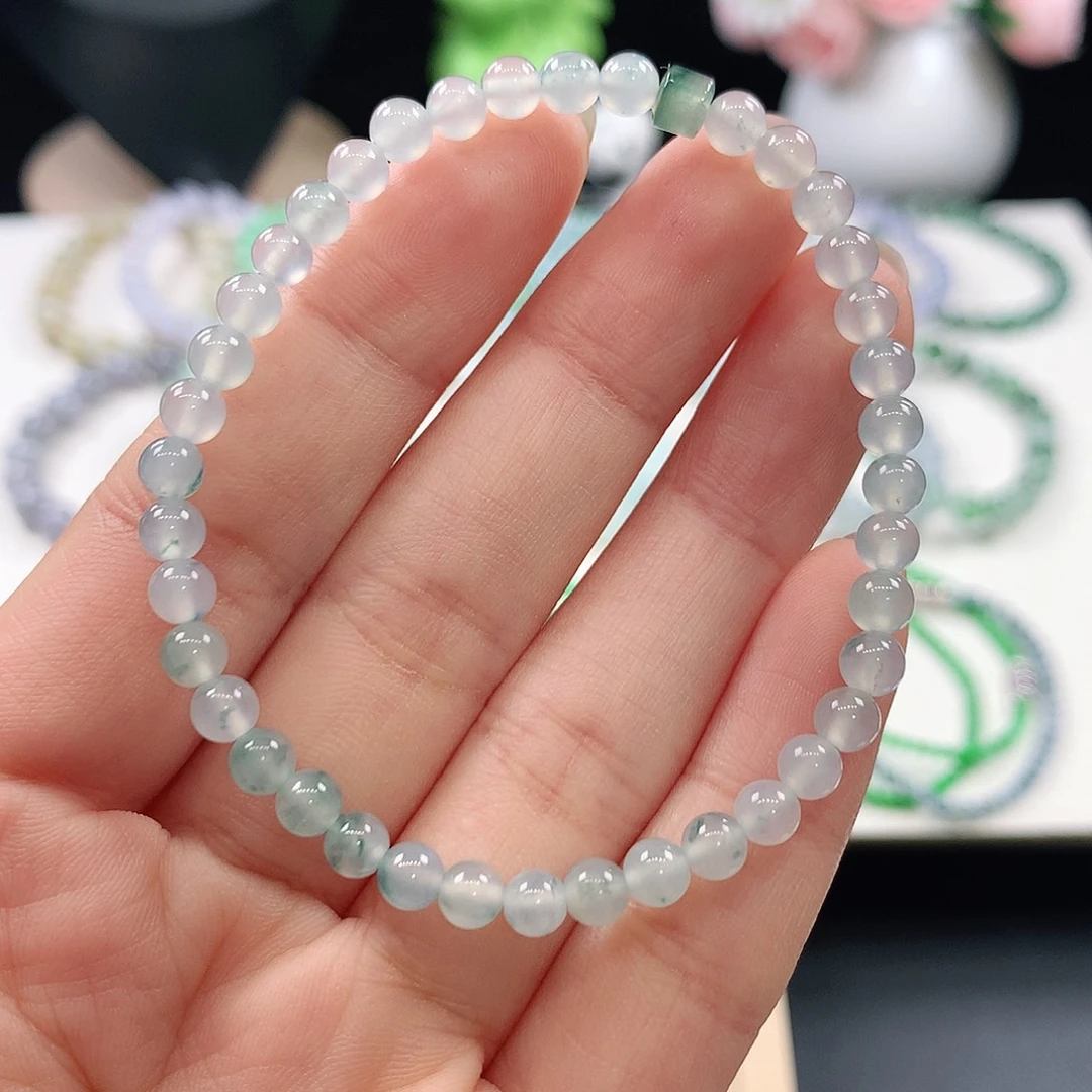 翡翠未镶嵌手链4.5mm