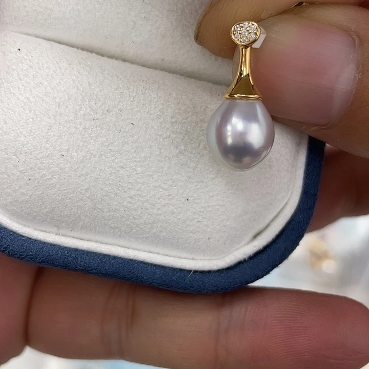 海水珍珠银S925镶嵌颈饰