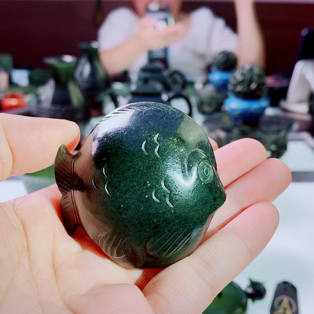 未镶嵌和田玉（青玉）摆件福利