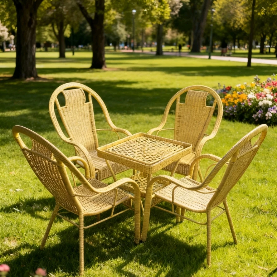 椅子摇椅休闲桌单人椅室外手工休闲椅藤椅家用茶几