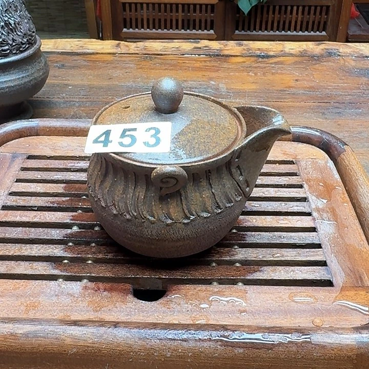 纯手工制作粗陶茶具感**到