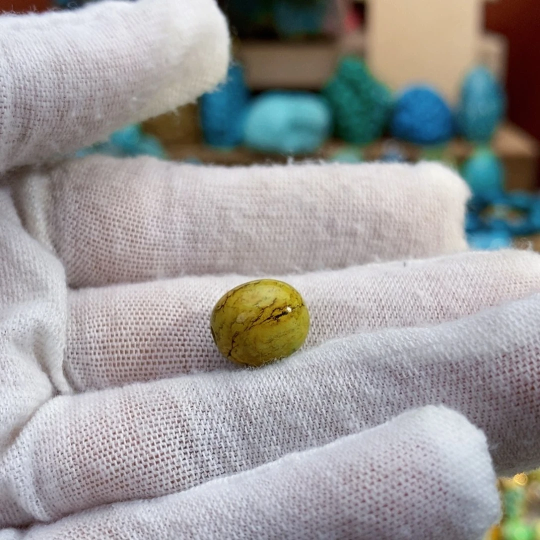 定制绿松石高瓷枣珠