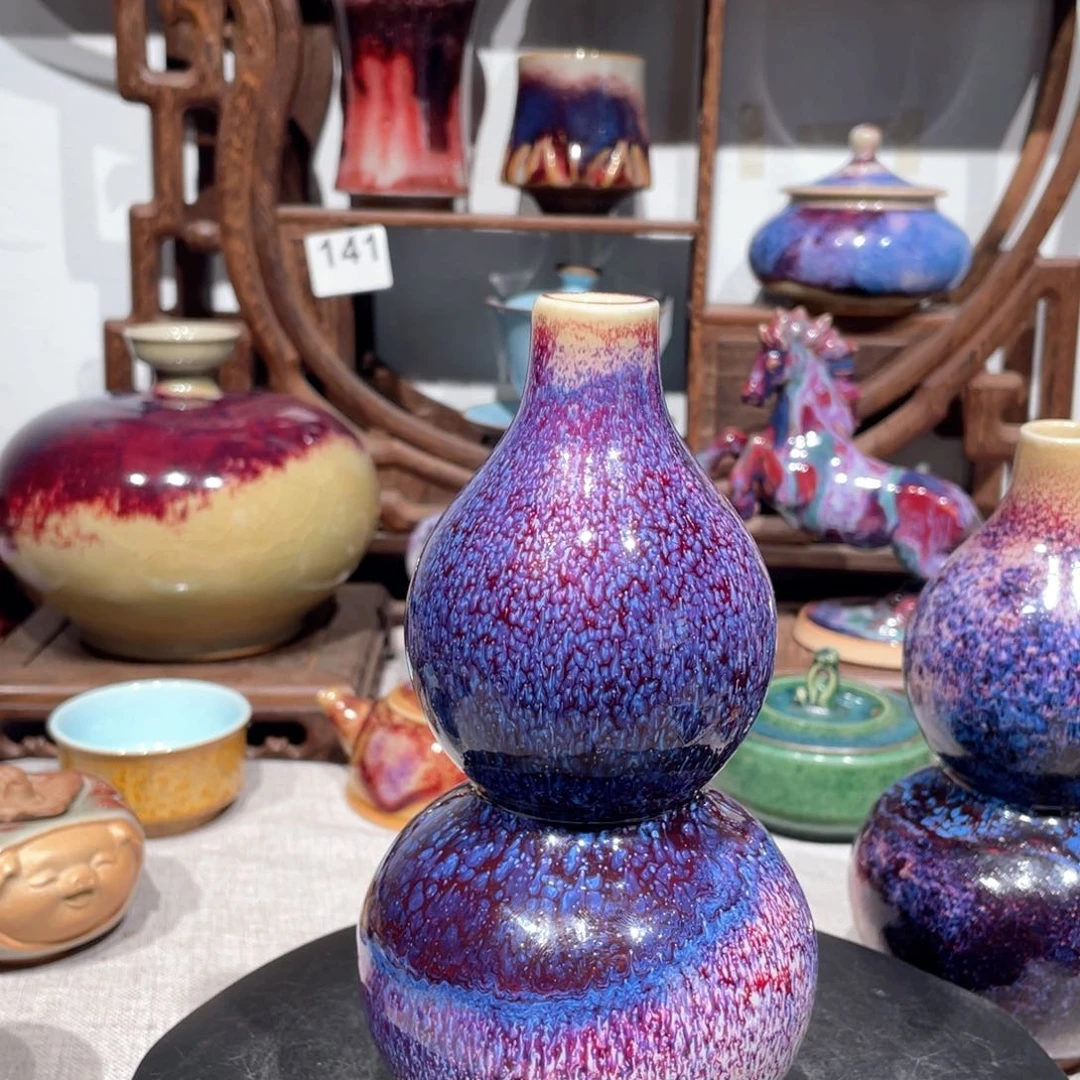 用***8中国神后钧瓷葫芦