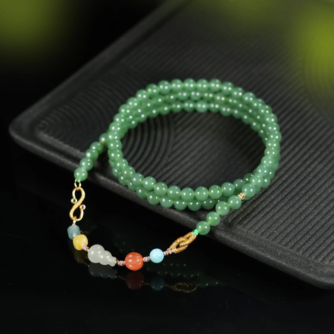 白玉世家清浅/和田玉碧玉108佛珠