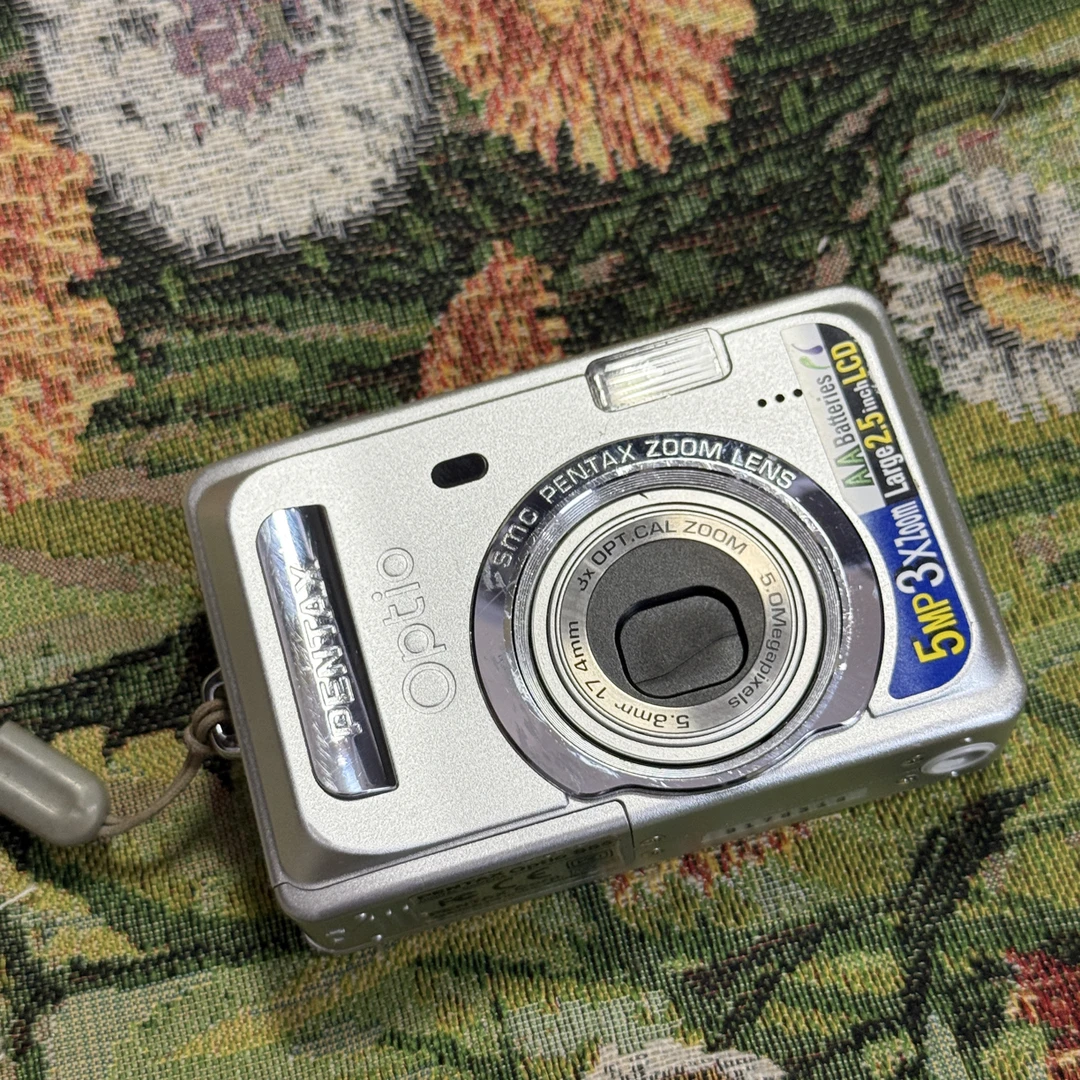 9新 Pentax/宾得 s55 银色 喵喵机 复古ccd数码相机 五号电池