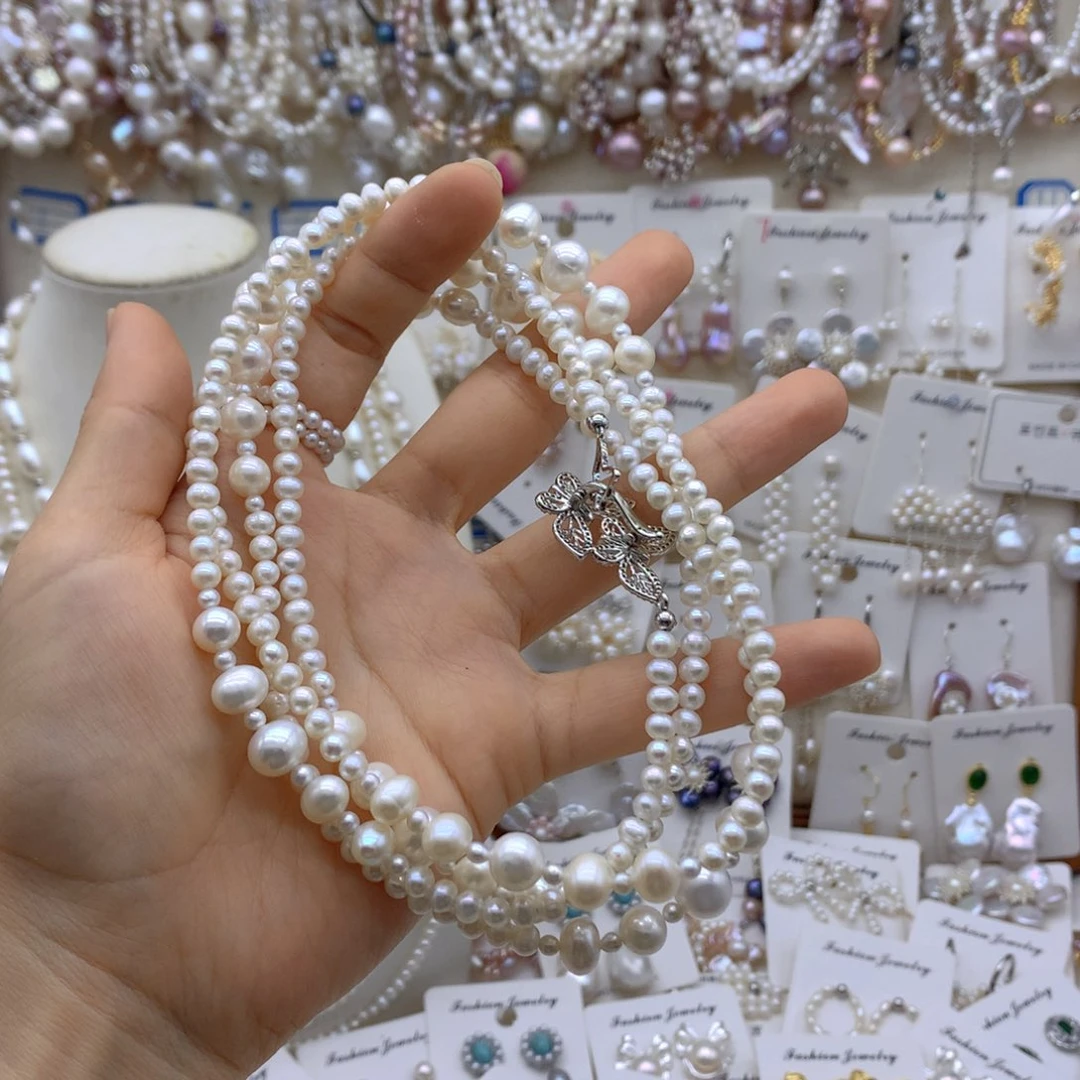 小***a合金淡水珍珠耳饰项链