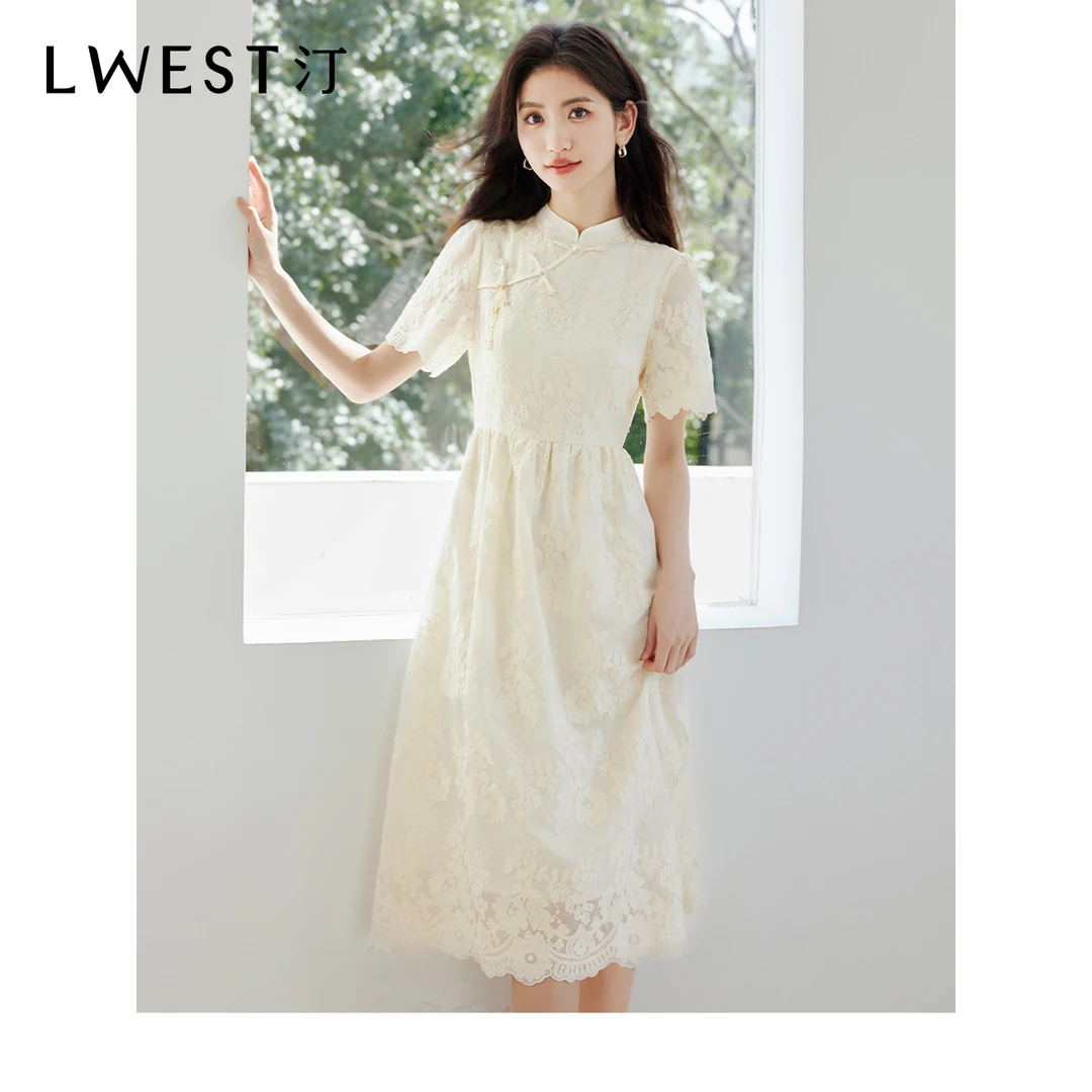 【备用链接】朗文斯汀国风新中式盘扣连衣裙DTML4204C12258