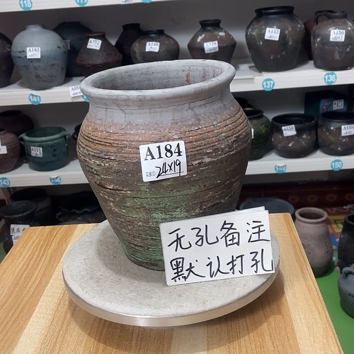 红陶手工制作工艺花盆