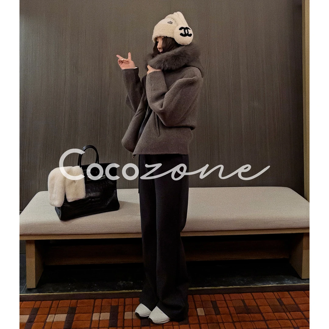COCO ZONE 刘 一一 “冬时令”绵羊毛混羊驼毛毛呢外套CD2A3163