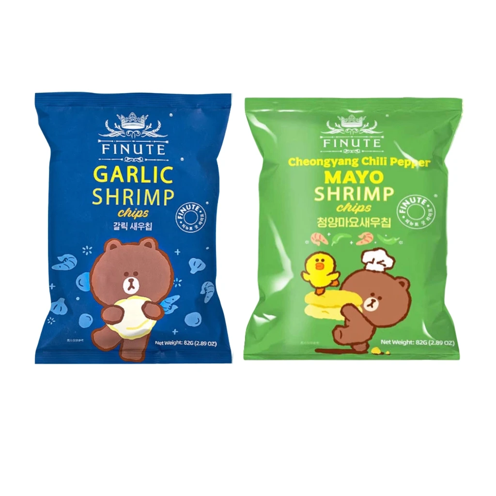 趣莱福薯片蒜味虾片/青阳辣椒蛋黄酱味82g*2包~保质期至26年3月
