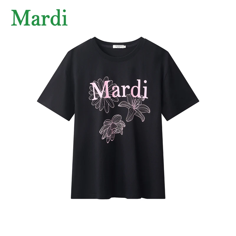 Mardi【夏日穿搭】雏菊三花女款纯棉ins短T恤欧若风百搭MTX2522593