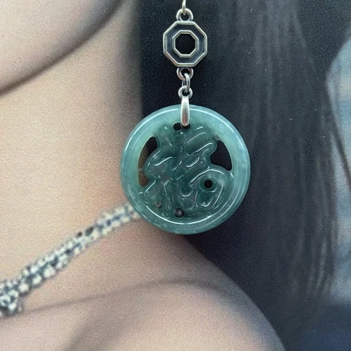 银S925镶嵌翡翠耳饰品质珠宝