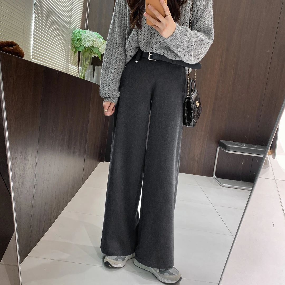 IMFLY金小金自制女装 休闲裤DYK2831早秋日常通勤宽松高腰休闲裤