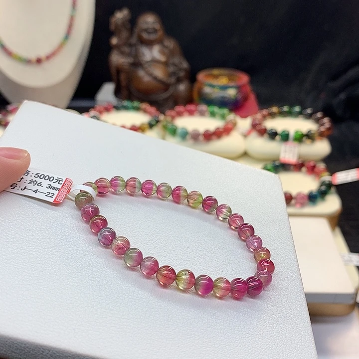 手串未镶嵌西瓜碧玺西瓜手串6.3mm