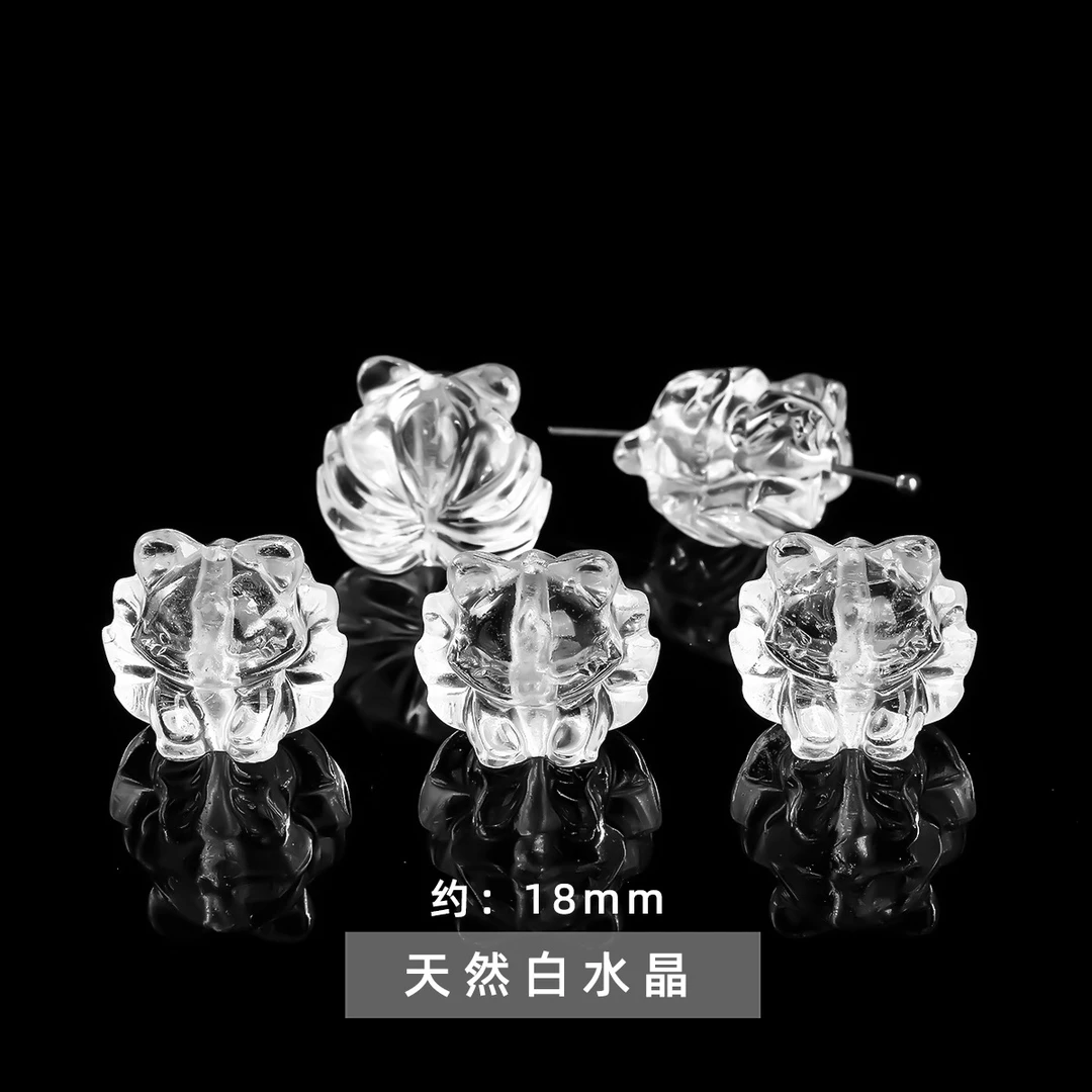 天然白水晶炸毛九尾狐多样性发一