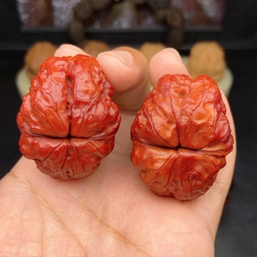 【闪购商品】文玩核桃把件40尺红彩方尊金蟾