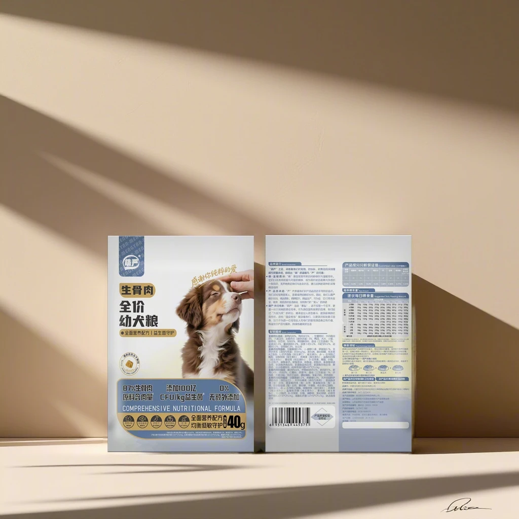 mengyan/萌严全价幼犬粮40g×5包 小粒形镶嵌蔬菜生骨肉补充维生素