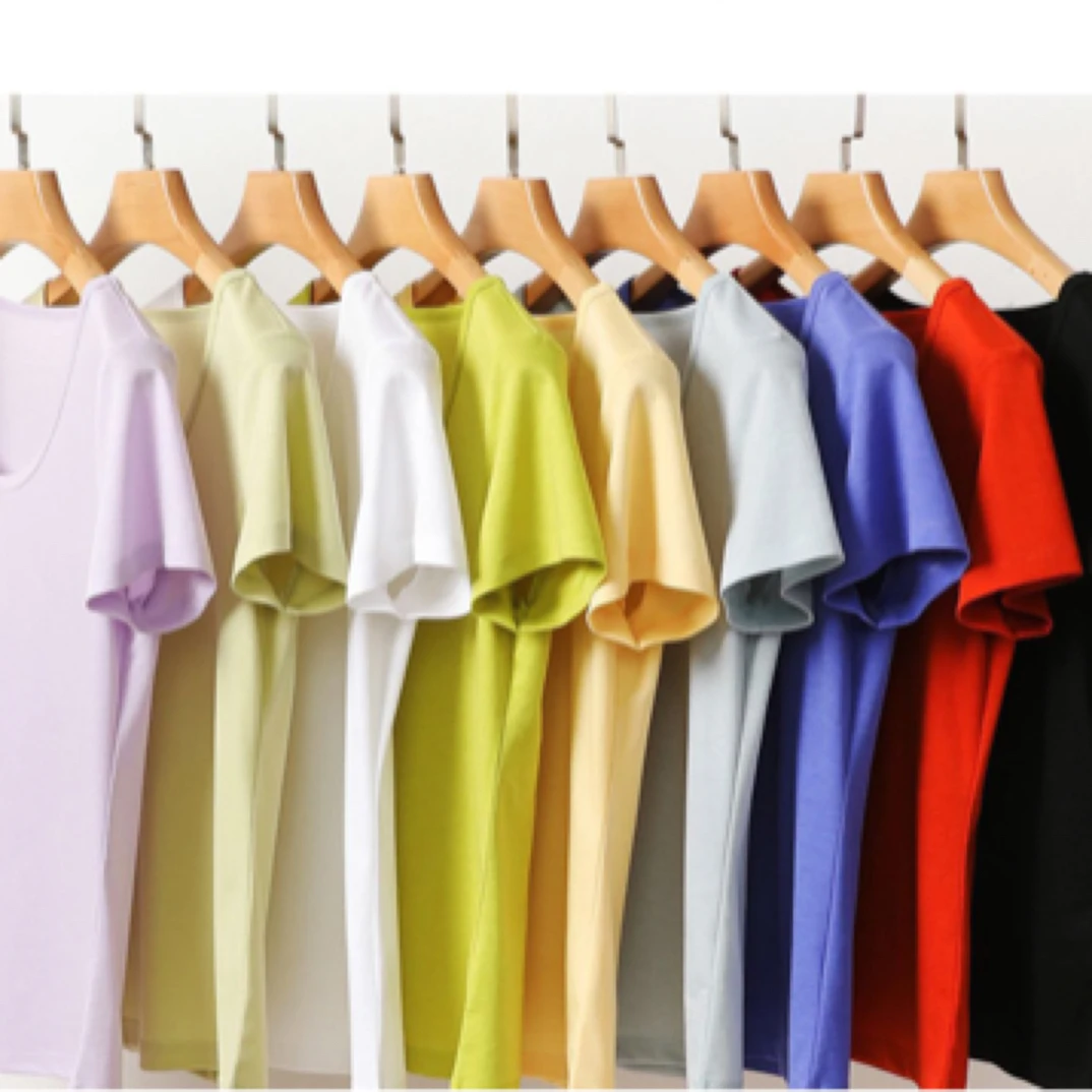 醋酸桑蚕丝U领T恤B05