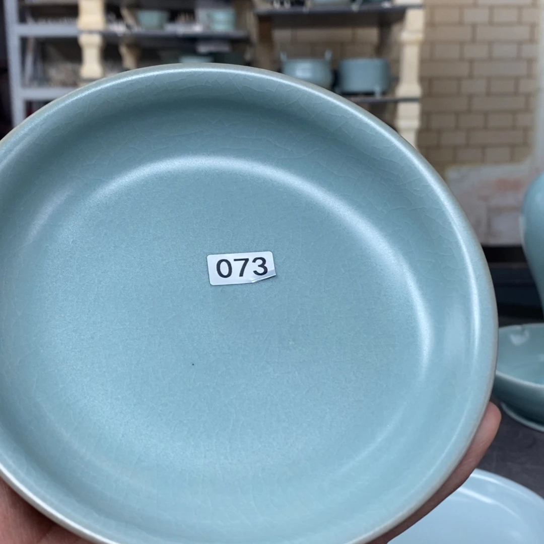 摆件花***菜抱朴汝瓷仿古微瑕