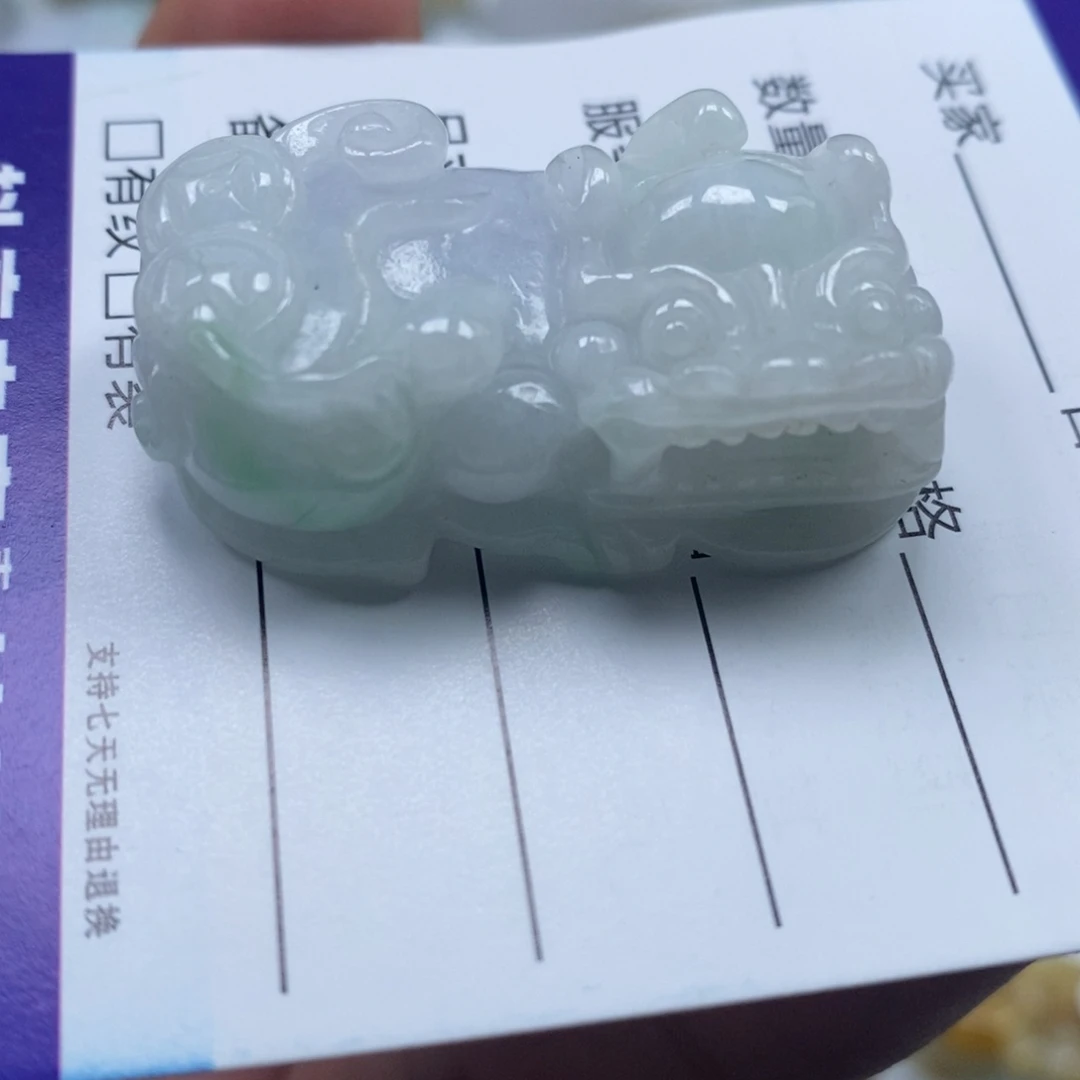 翡翠未镶嵌颈饰多人霸王貔貅吊坠