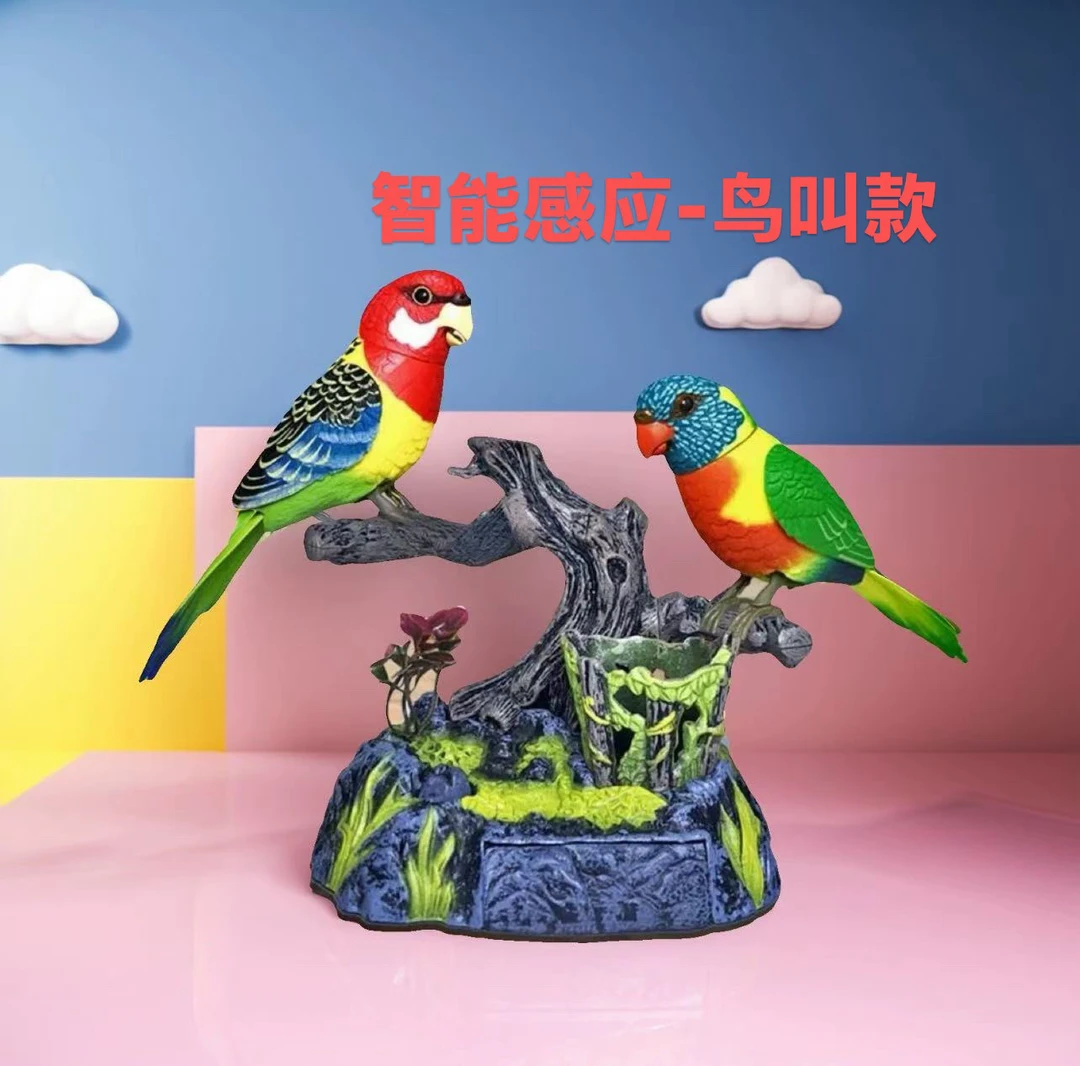 【智能解闷】鹦鹉鸟会宝宝声控过家家发条3-6岁儿童玩具小鸟玩具